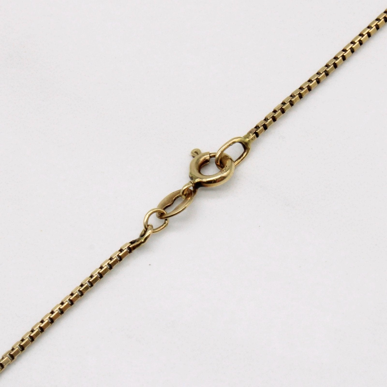 10k Yellow Gold Box Link Chain | 16