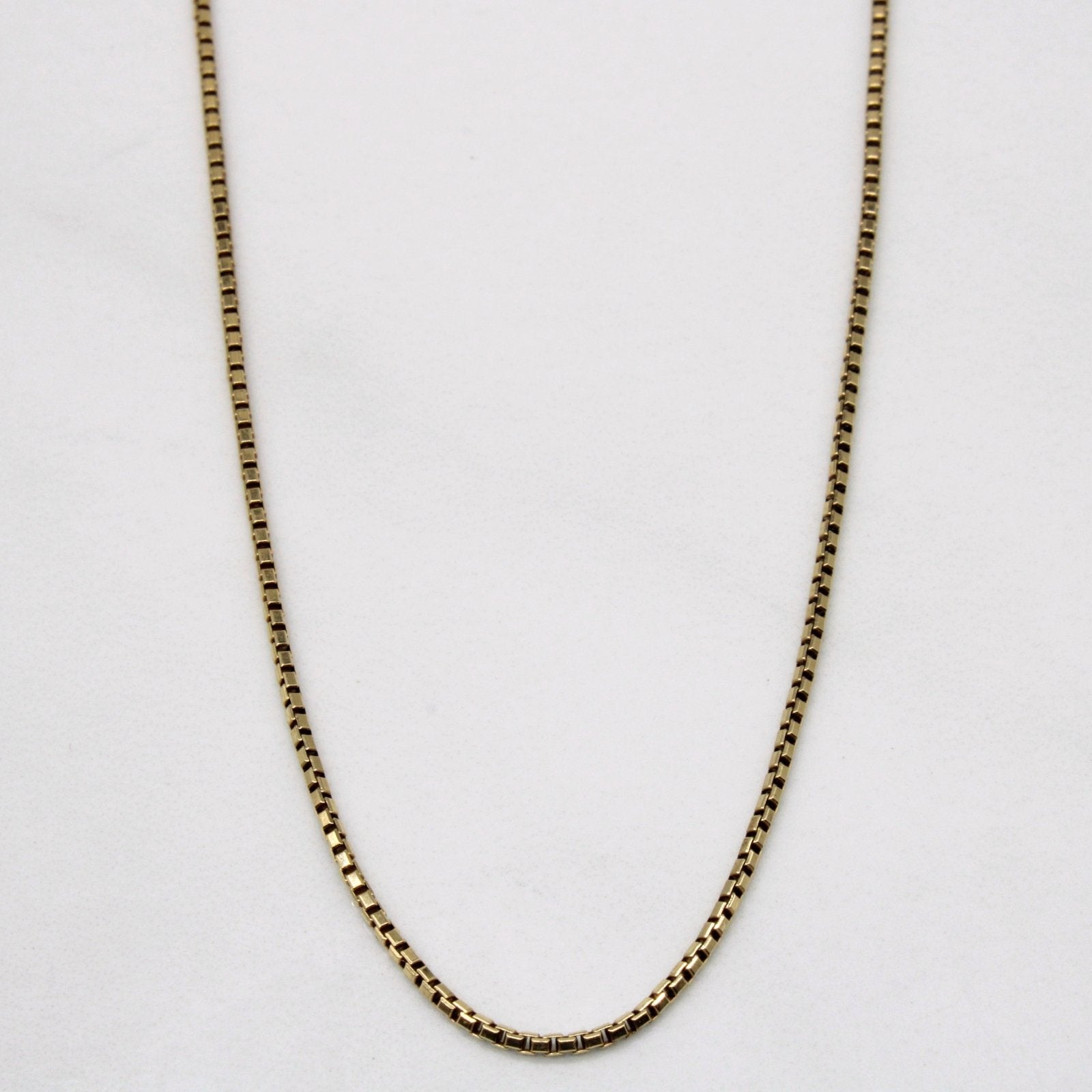 10k Yellow Gold Box Link Chain | 16