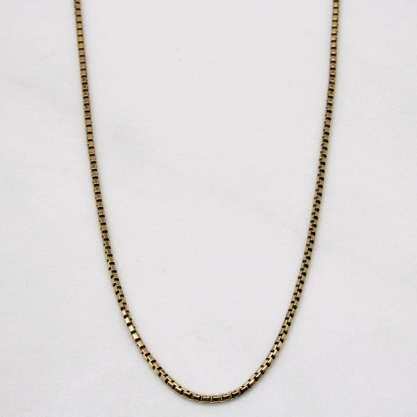 10k Yellow Gold Box Link Chain | 16