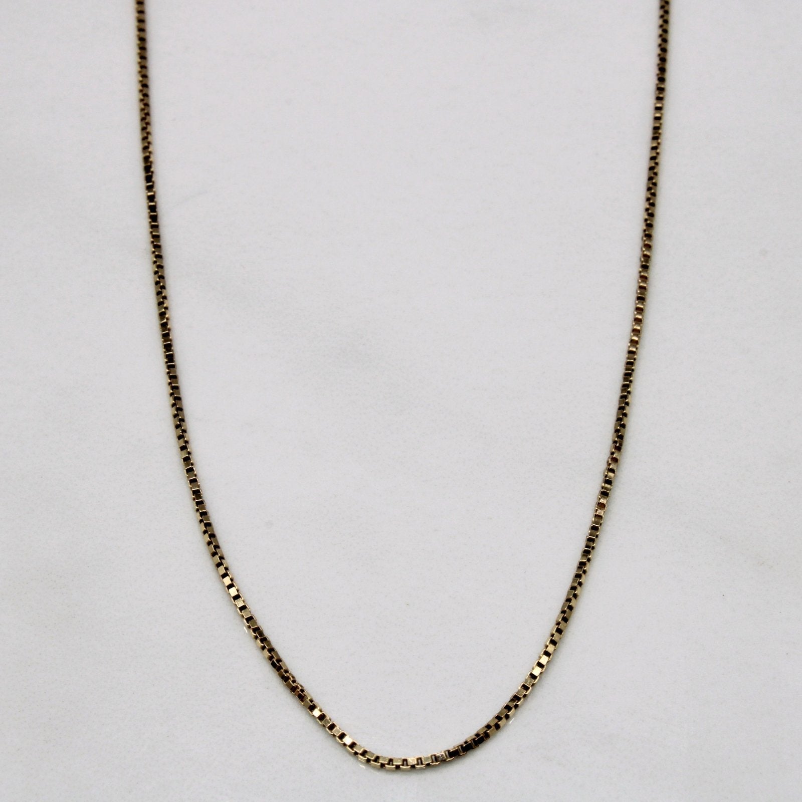 10k Yellow Gold Box Link Chain | 17" | - 100 Ways