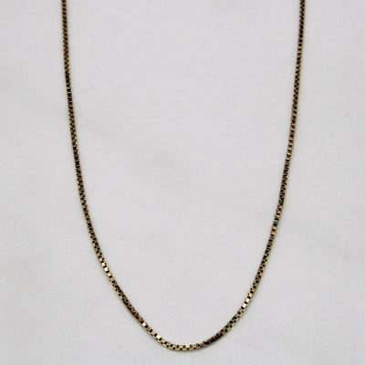 10k Yellow Gold Box Link Chain | 17