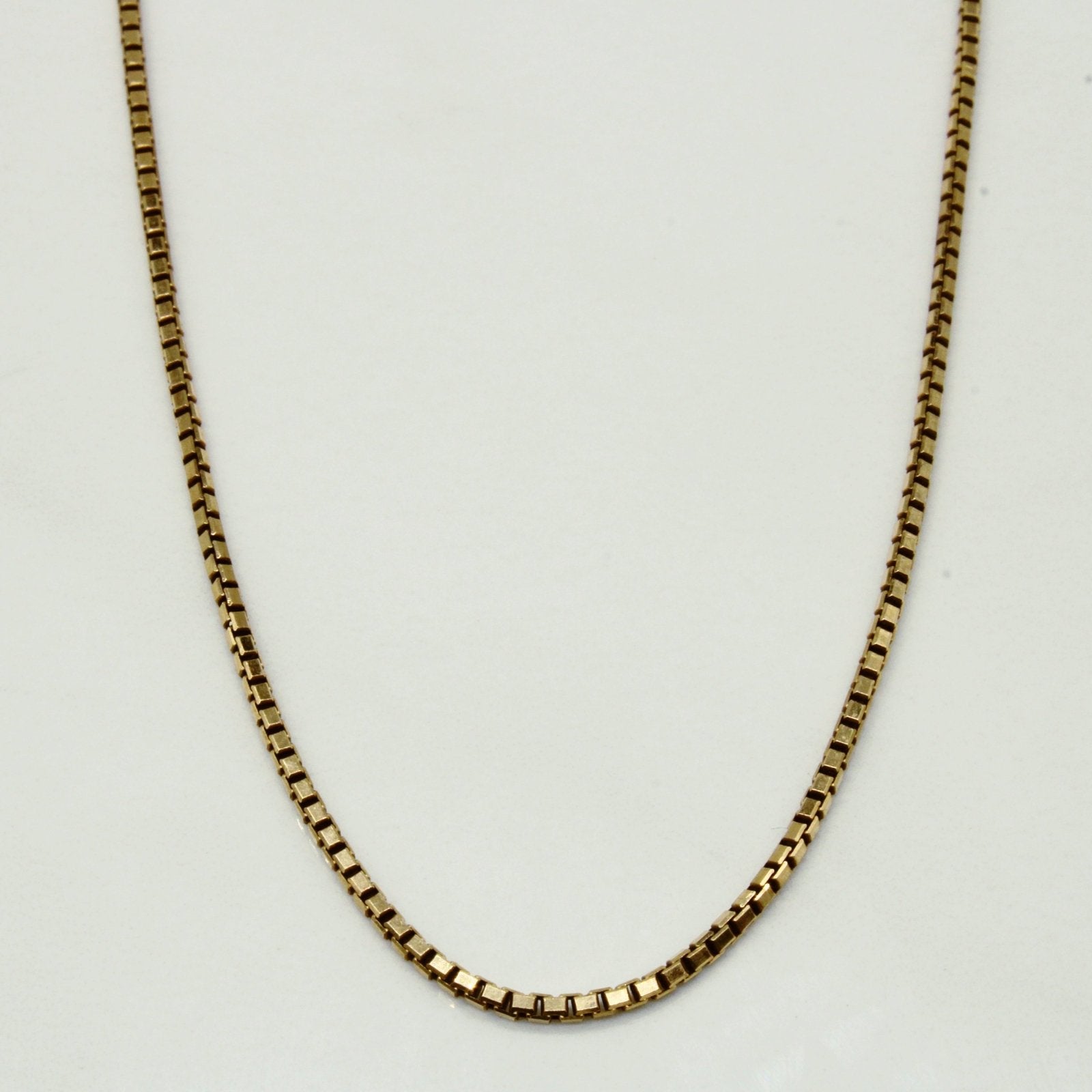 10k Yellow Gold Box Link Chain | 18" | - 100 Ways