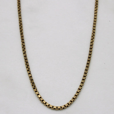 10k Yellow Gold Box Link Chain | 18