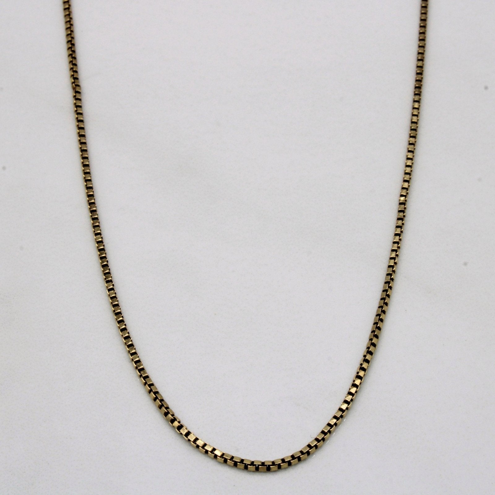 10k Yellow Gold Box Link Chain | 18" | - 100 Ways