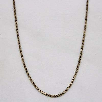 10k Yellow Gold Box Link Chain | 18