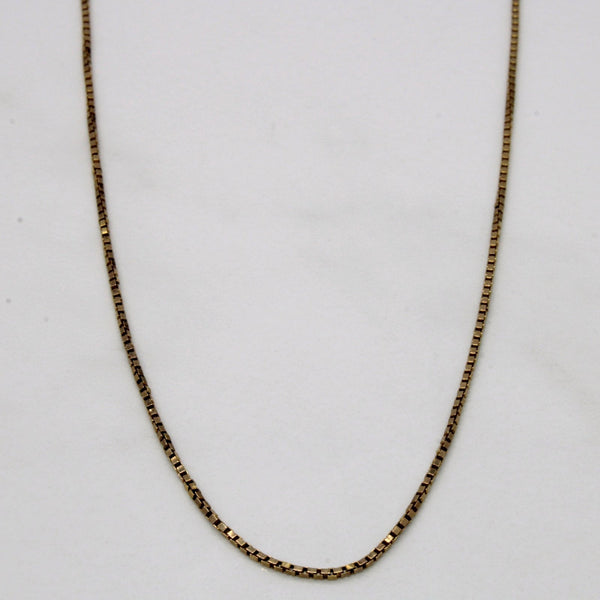 10k Yellow Gold Box Link Chain | 18