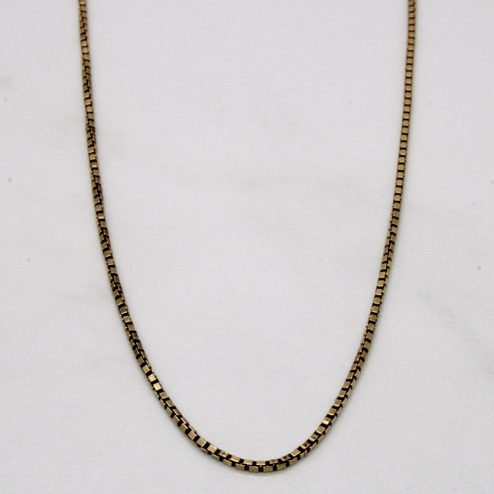 10k Yellow Gold Box Link Chain | 18" | - 100 Ways