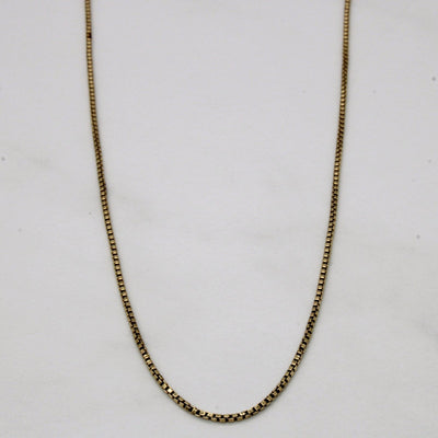 10k Yellow Gold Box Link Chain | 18