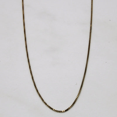 10k Yellow Gold Box Link Chain | 18