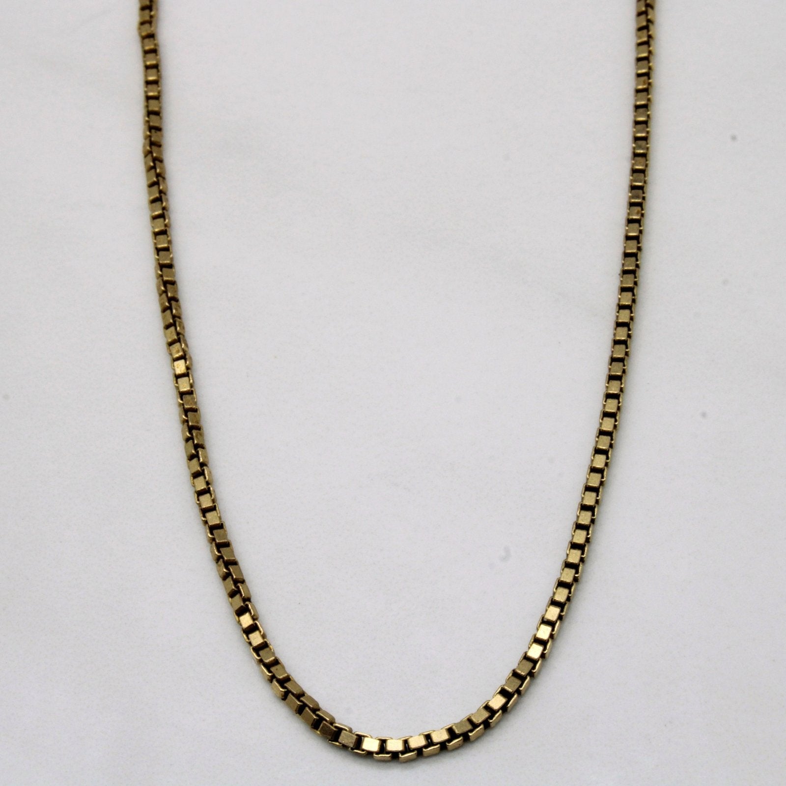 10k Yellow Gold Box Link Chain | 18" | - 100 Ways