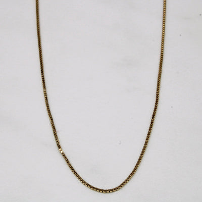 10k Yellow Gold Box Link Chain | 18