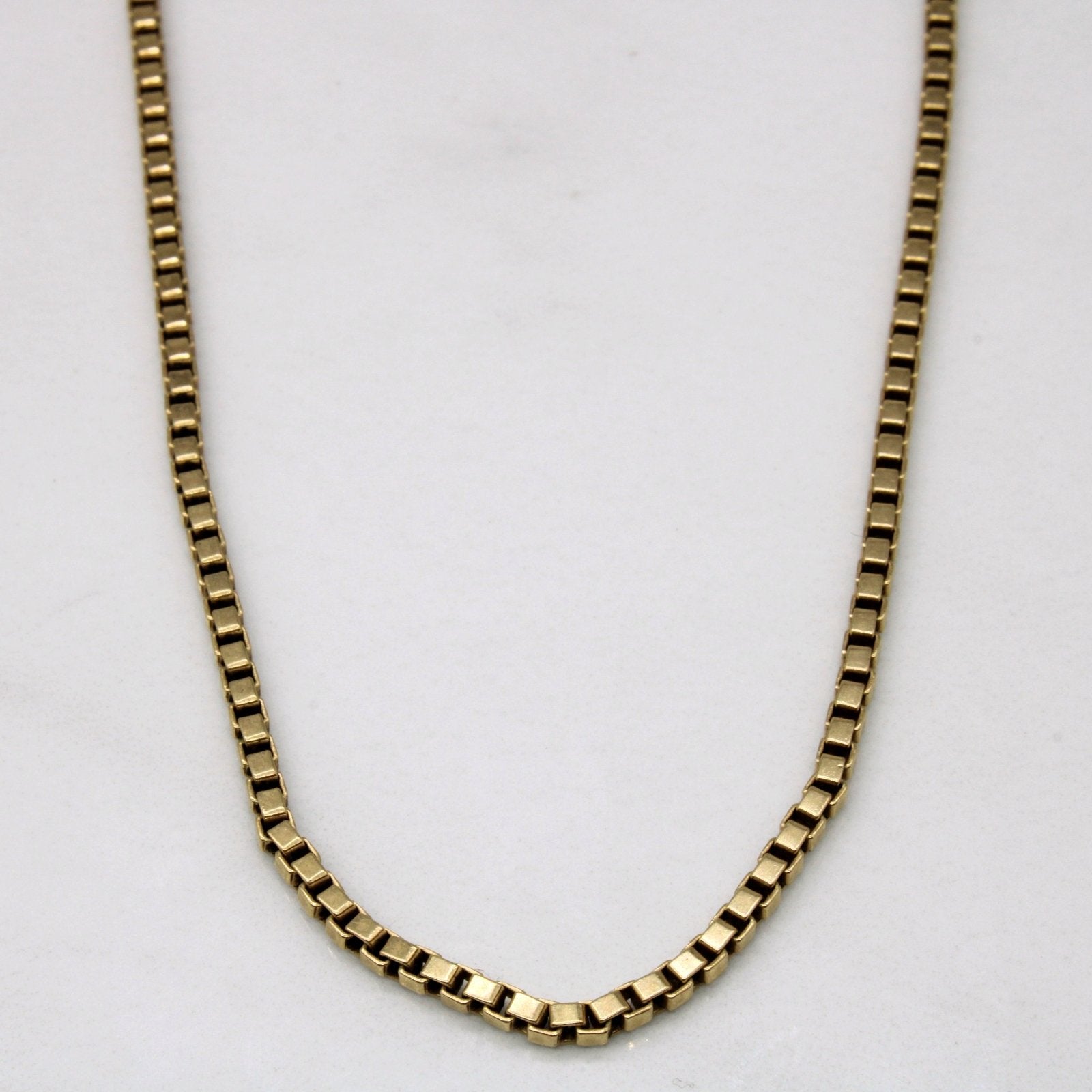 10k Yellow Gold Box Link Chain | 18" | - 100 Ways