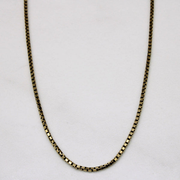 10k Yellow Gold Box Link Chain | 18