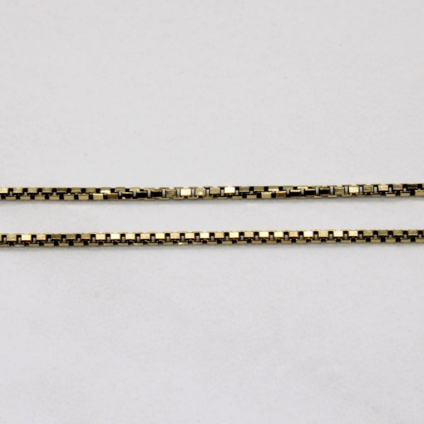 10k Yellow Gold Box Link Chain | 18