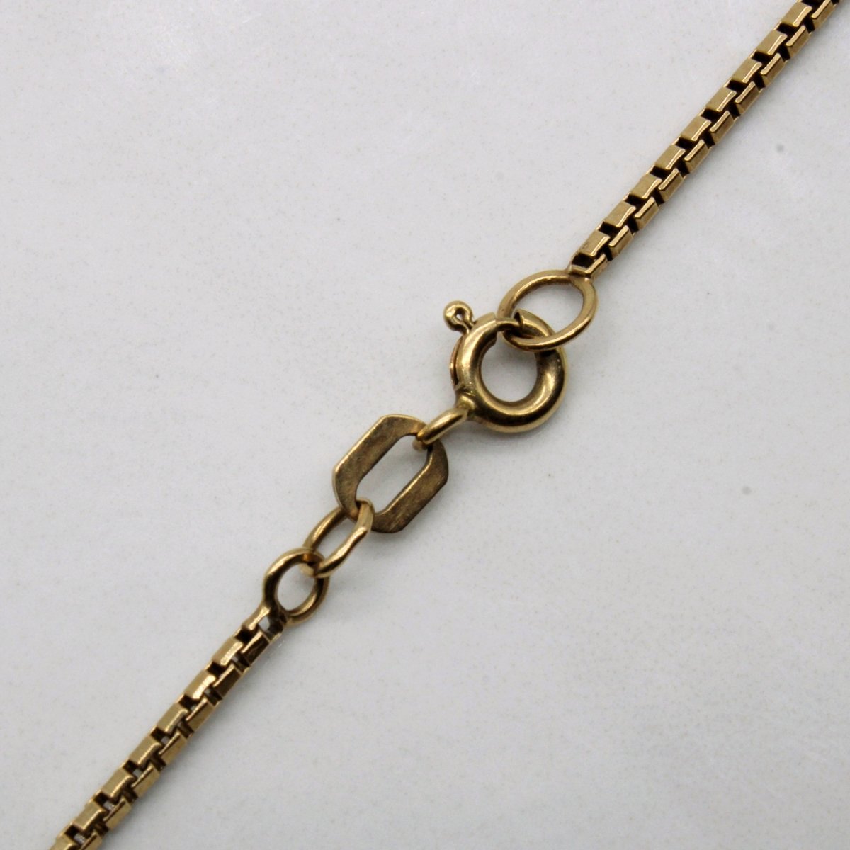 10k Yellow Gold Box Link Chain | 22