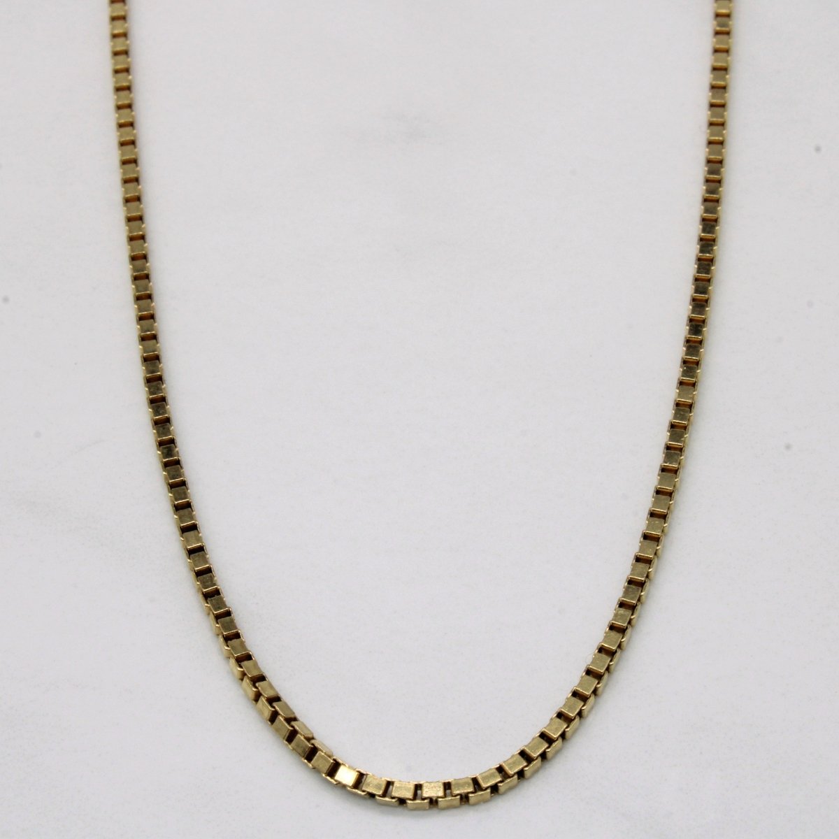 10k Yellow Gold Box Link Chain | 22" | - 100 Ways