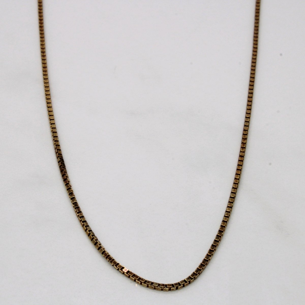 10k Yellow Gold Box Link Chain | 22" | - 100 Ways