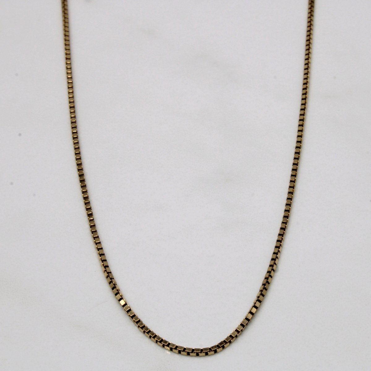 10k Yellow Gold Box Link Chain | 22" | - 100 Ways