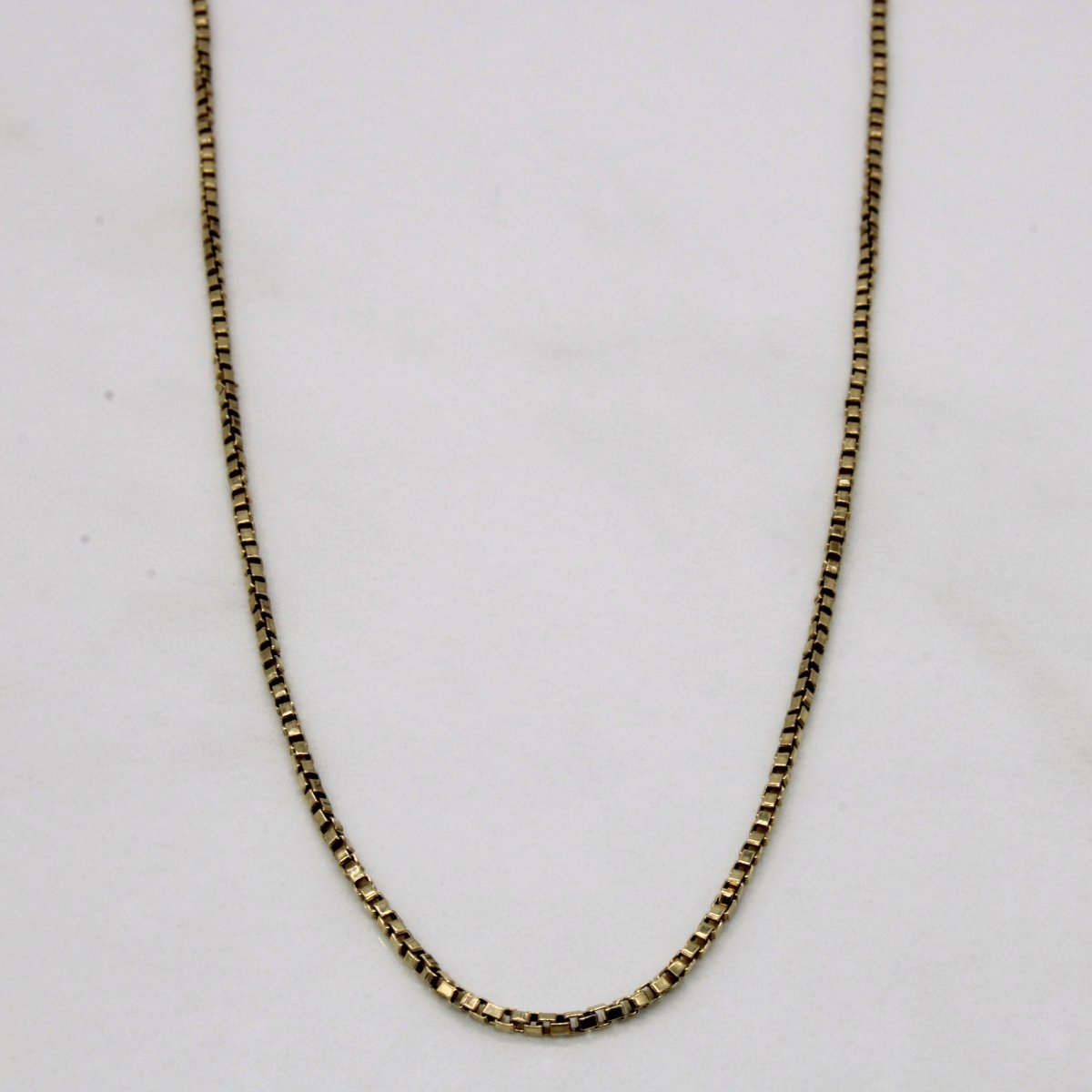 10k Yellow Gold Box Link Chain | 24" | - 100 Ways