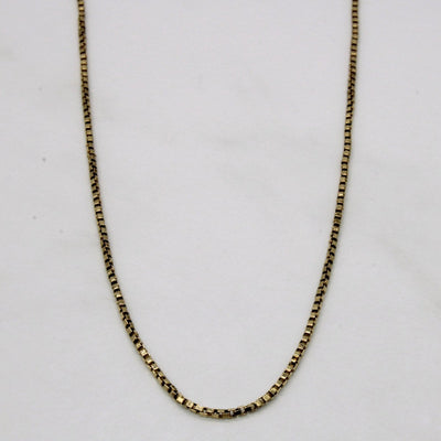 10k Yellow Gold Box Link Chain | 24