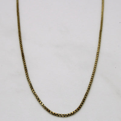 10k Yellow Gold Box Link Chain | 24