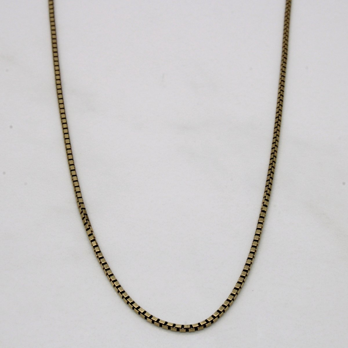 10k Yellow Gold Box Link Chain | 24" | - 100 Ways