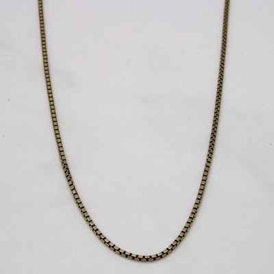10k Yellow Gold Box Link Chain | 24