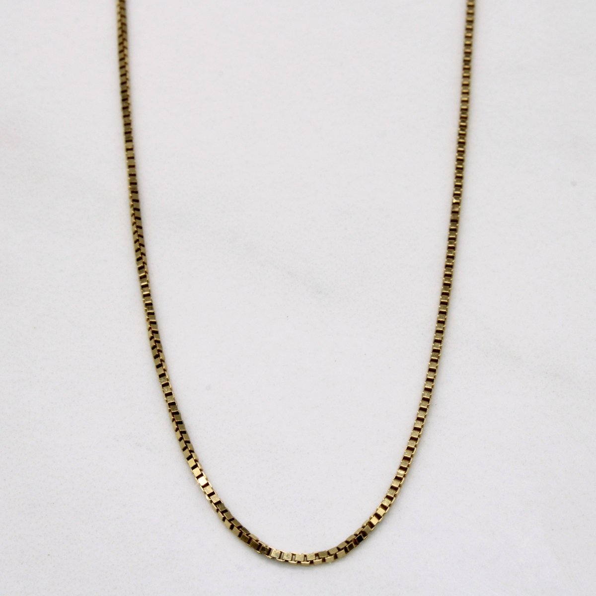 10k Yellow Gold Box Link Chain | 24" | - 100 Ways