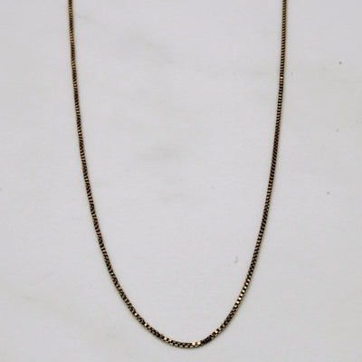 10k Yellow Gold Box Link Chain | 25