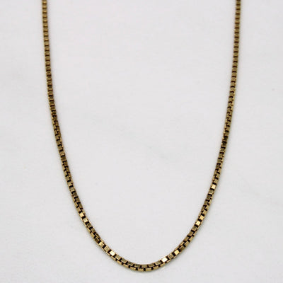 10k Yellow Gold Box Link Chain | 26