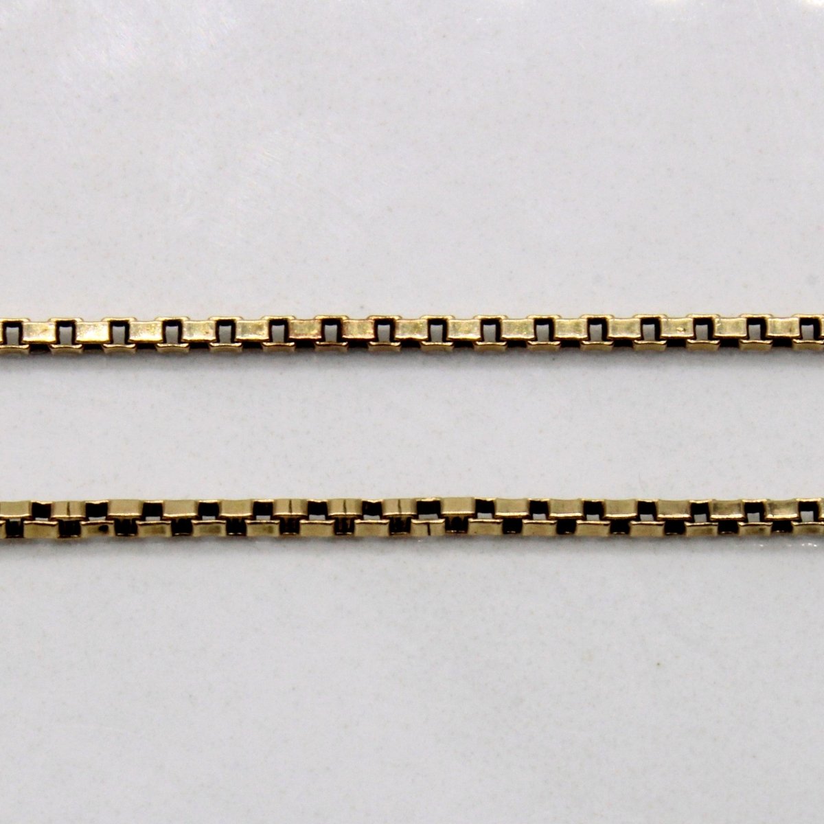 10k Yellow Gold Box Link Chain | 28" | - 100 Ways