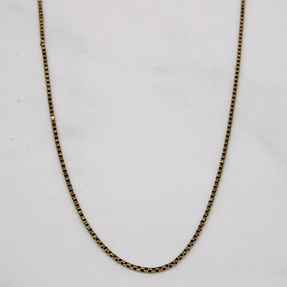 10k Yellow Gold Box Link Chain | 28" | - 100 Ways