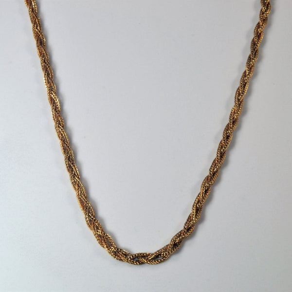 10k Yellow Gold Braided Chain | 14