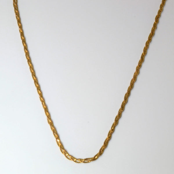 10k Yellow Gold Braided Chain | 16