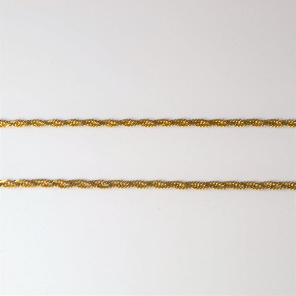 10k Yellow Gold Braided Chain | 16