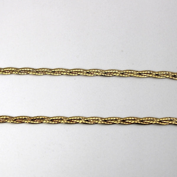 10k Yellow Gold Braided Chain | 19