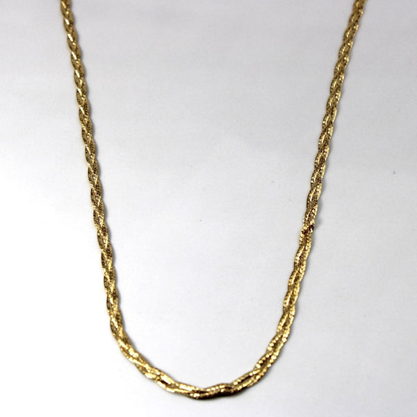 10k Yellow Gold Braided Chain | 19