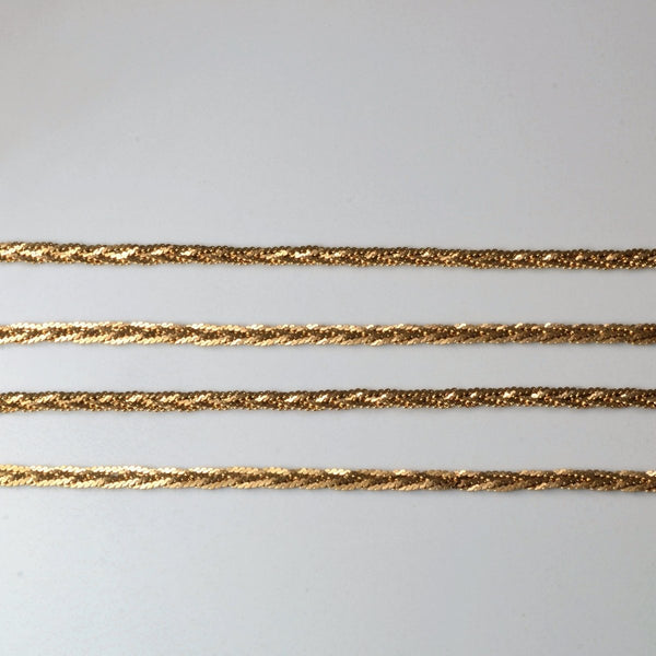 10k Yellow Gold Braided S-Link Chain | 30