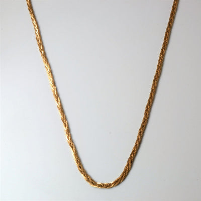 10k Yellow Gold Braided S-Link Chain | 30