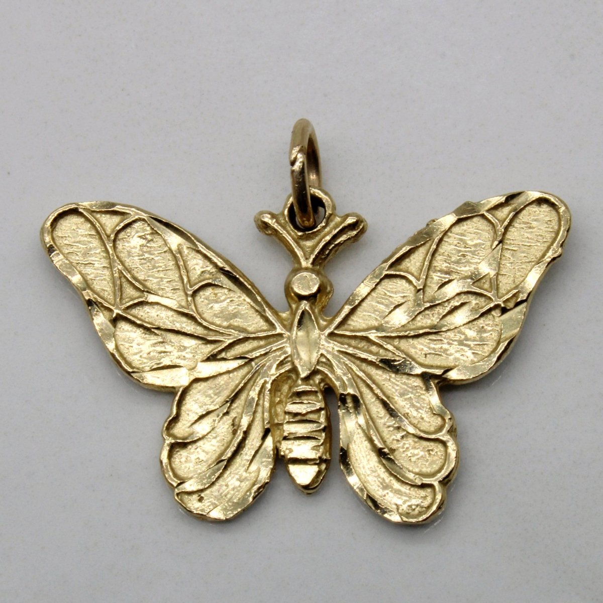 10k Yellow Gold Butterfly Pendant - 100 Ways