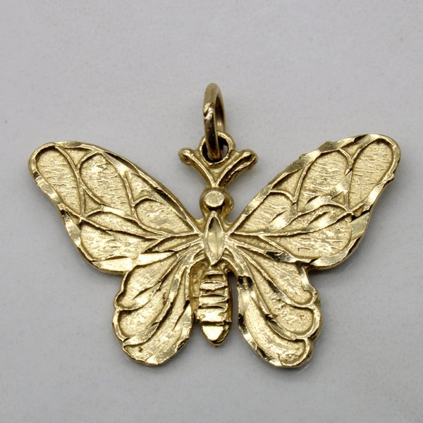 10k Yellow Gold Butterfly Pendant