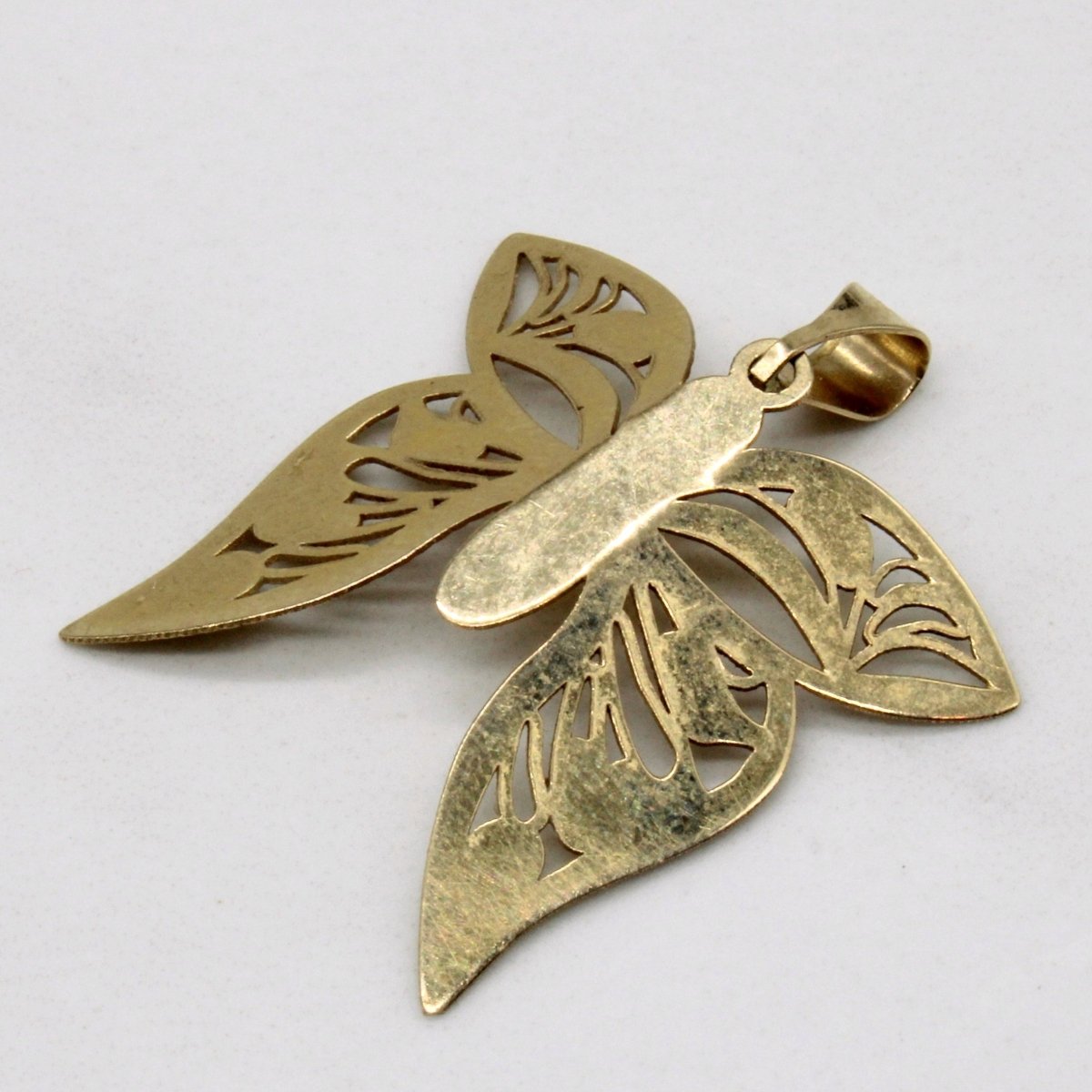 10k Yellow Gold Butterfly Pendant - 100 Ways