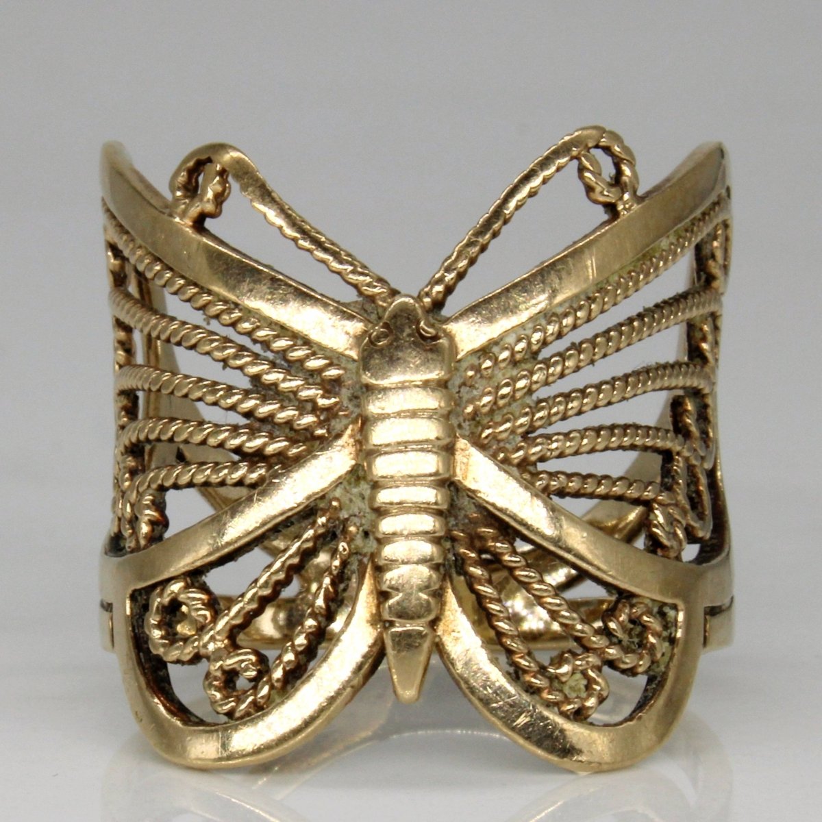 10k Yellow Gold Butterfly Ring | SZ 7.75 | - 100 Ways