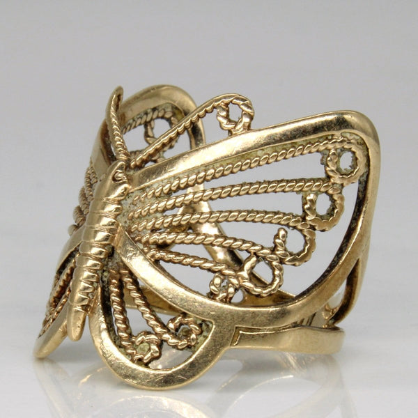 10k Yellow Gold Butterfly Ring | SZ 7.75 |