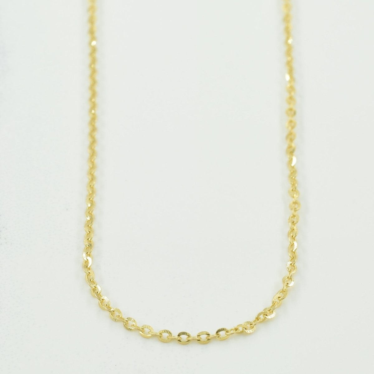 10k Yellow Gold Cable Chain | 15.5