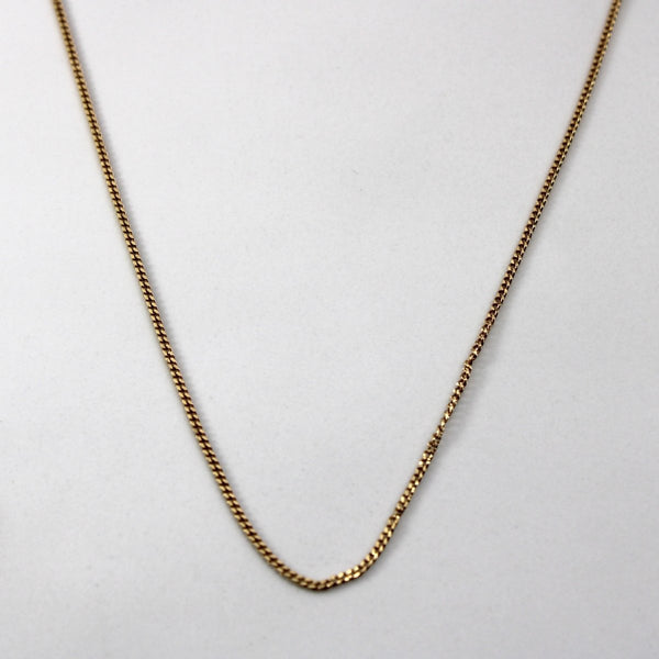 10k Yellow Gold Cable Chain | 16