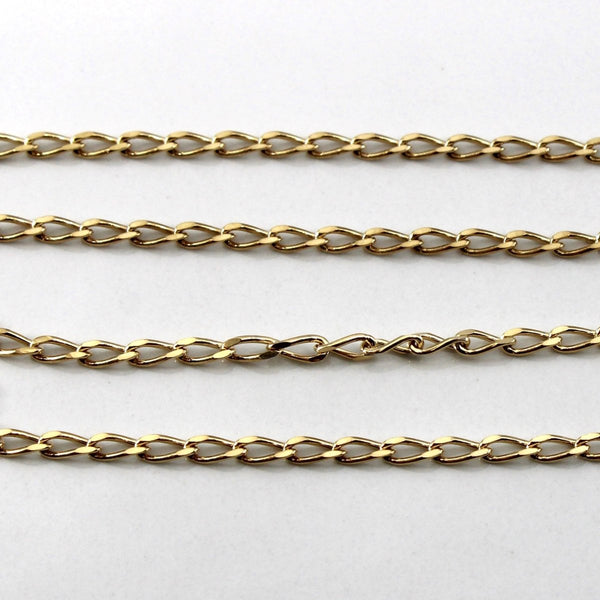 10k Yellow Gold Cable Chain | 16
