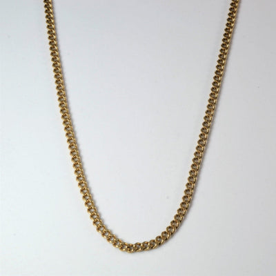 10k Yellow Gold Cable Chain | 20