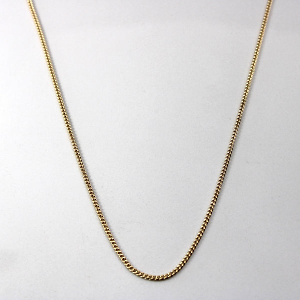 10k Yellow Gold Cable Chain | 20