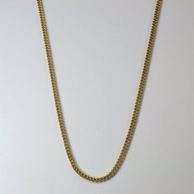 10k Yellow Gold Cable Chain | 22